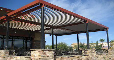 commercial louvered roof system